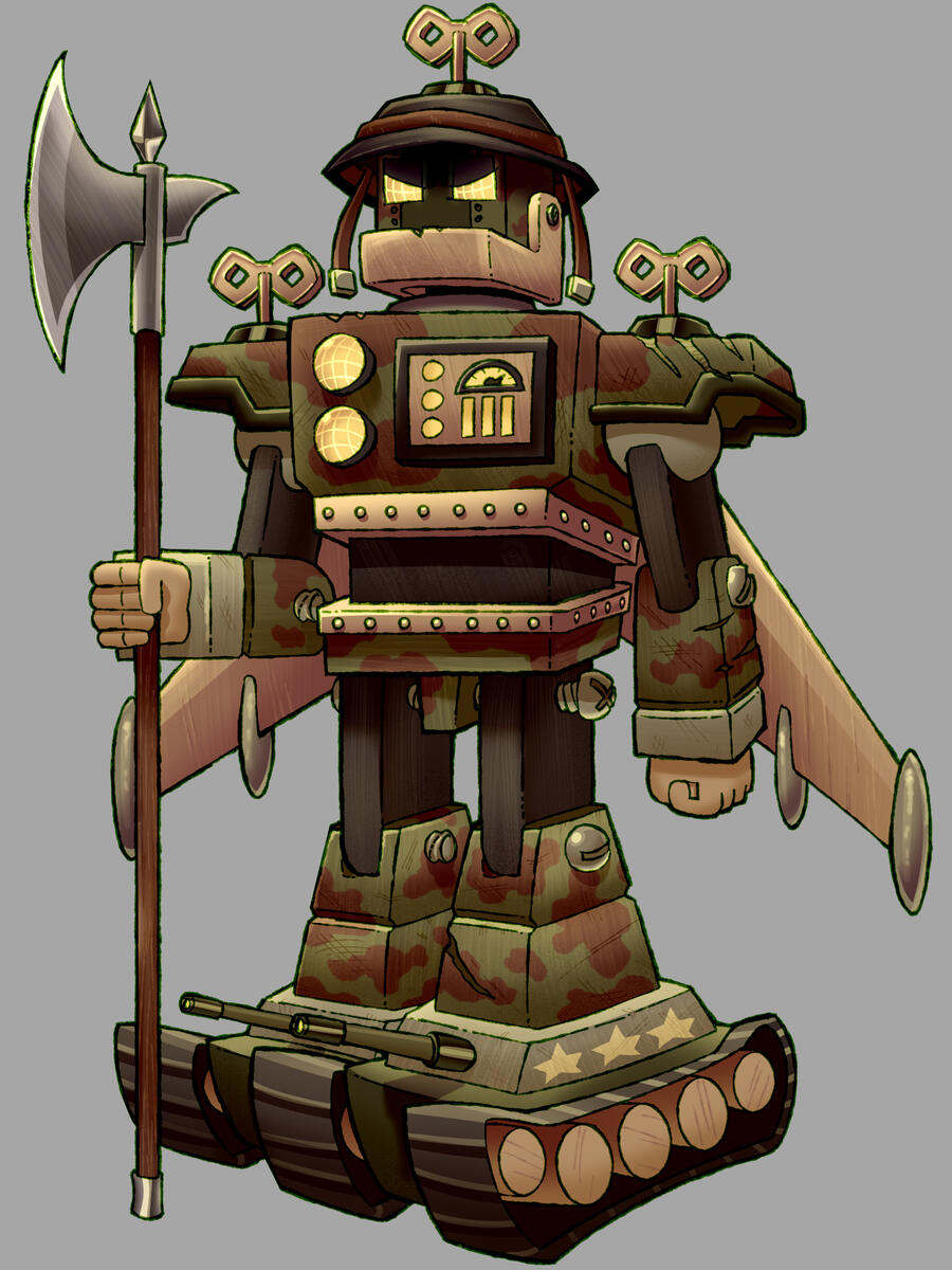 Individual close-up of Tik-Tok.