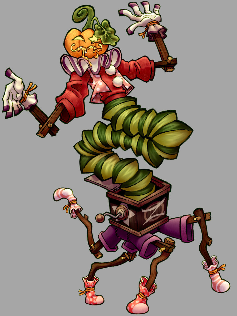 Individual close-up of Pumpkin Jack.