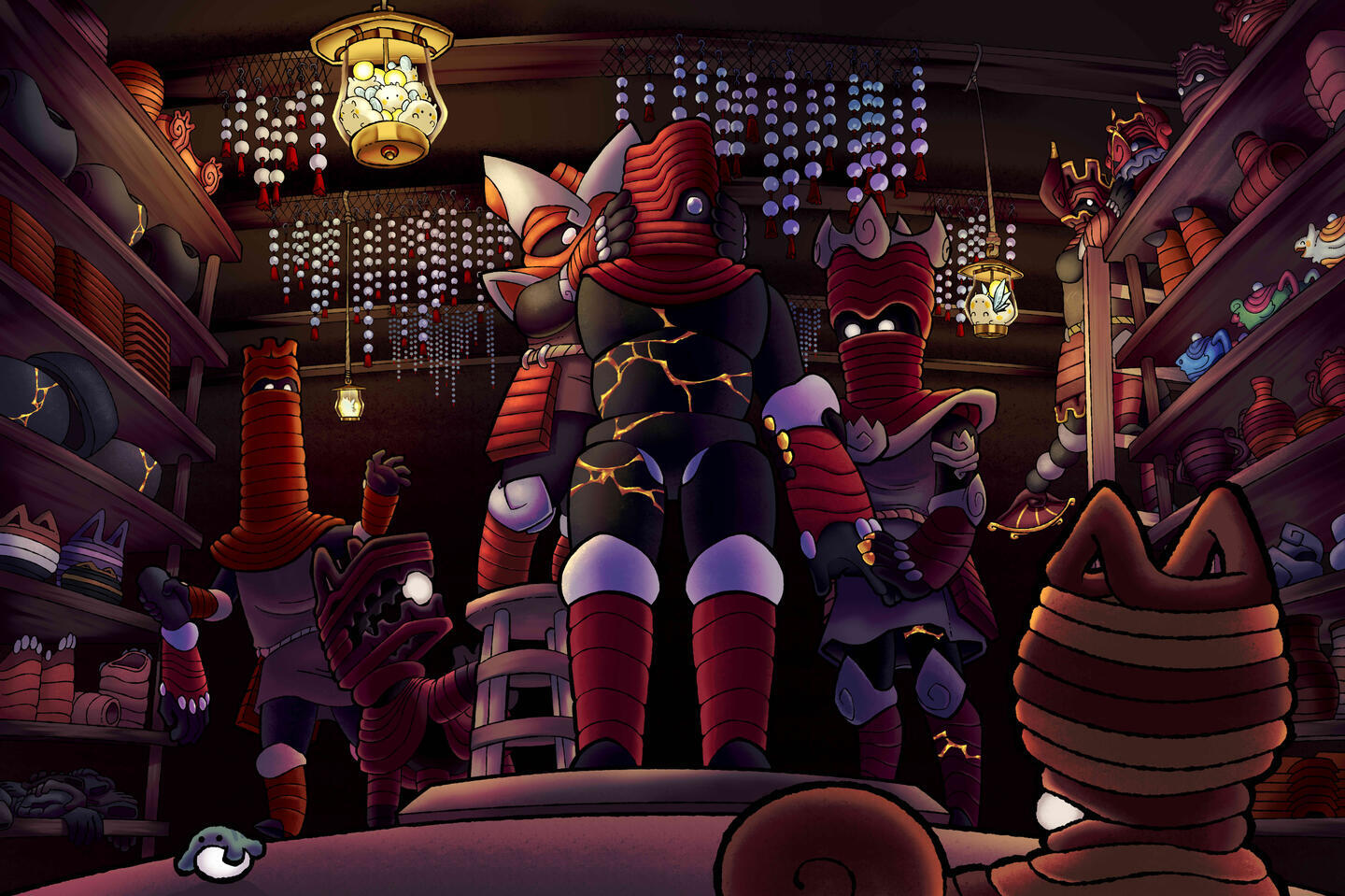 Final illustration of "The Clay People."