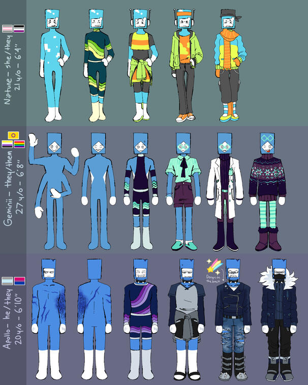 Niptune, Geminii, and Apollo lineups.