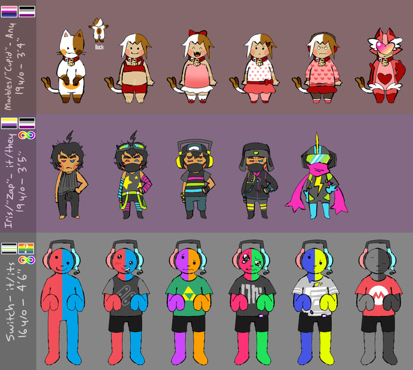 Marbles, Iris, and Switch lineups.